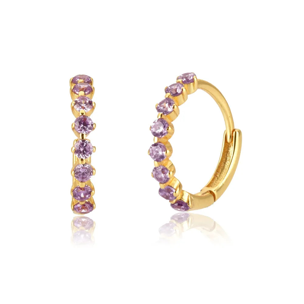 Orlena Hoops | Lavender & Gold