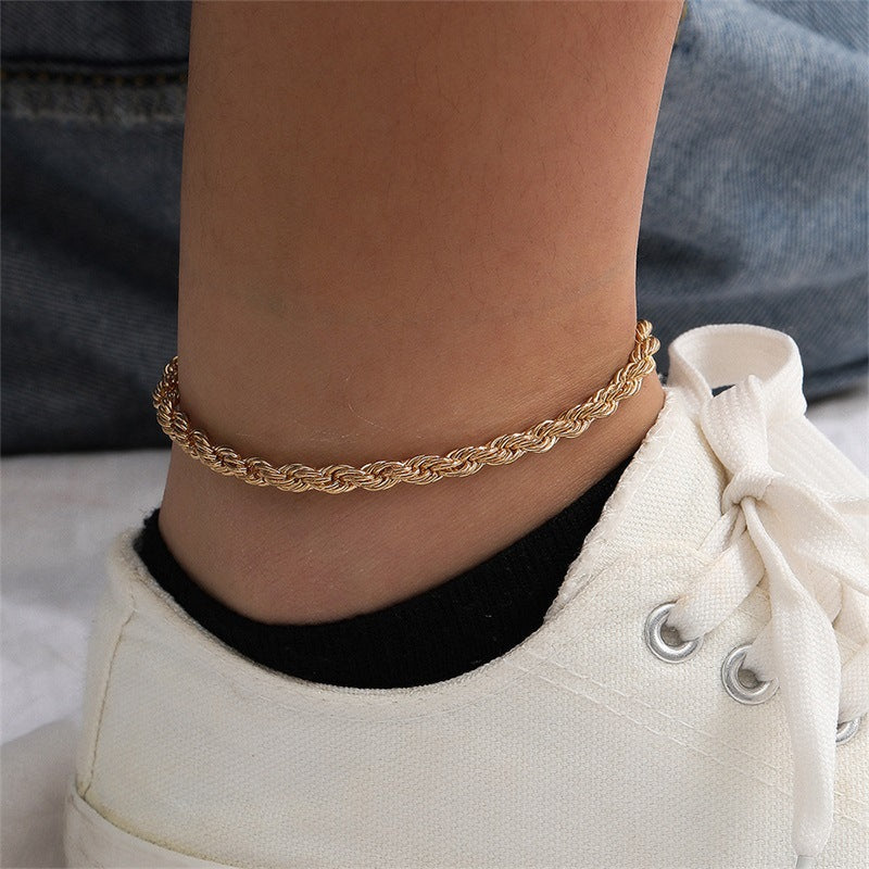 Nairi Rope Anklet | Silver