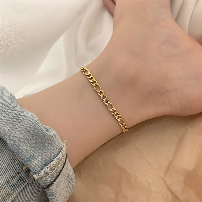 Solara Pearl Anklet | Gold