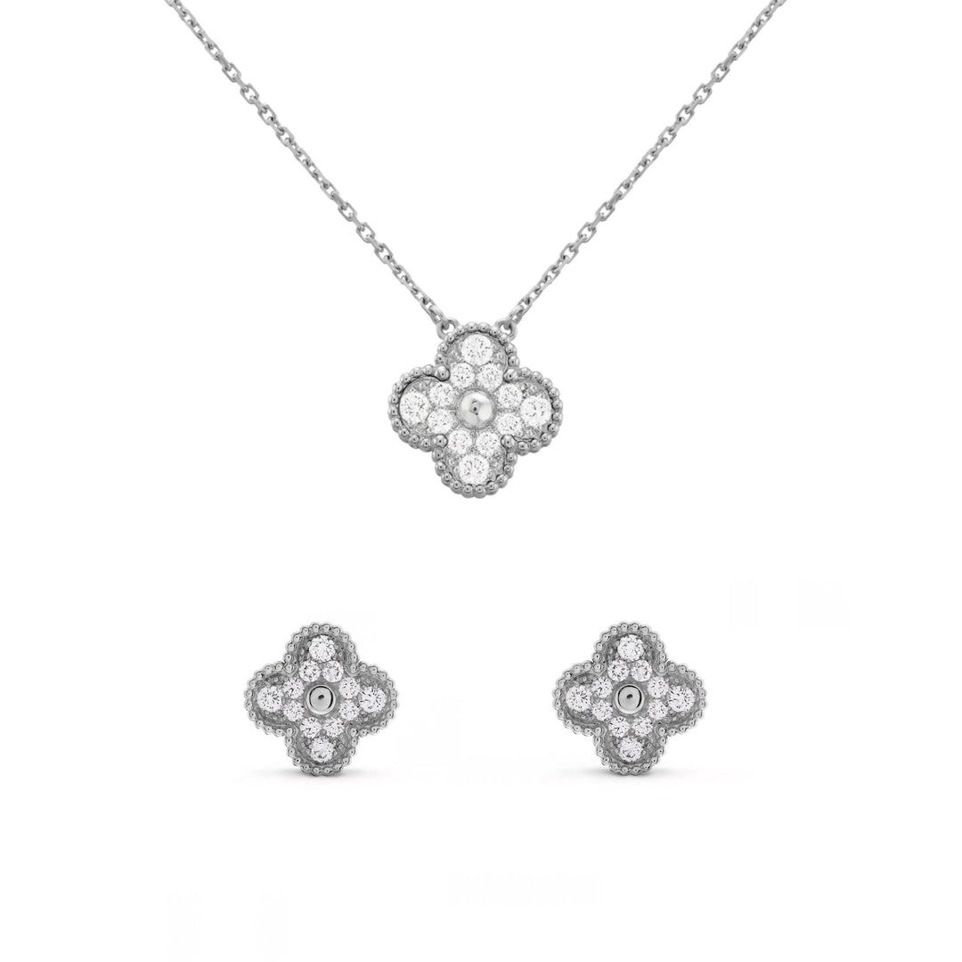 Santiago Silver Diamond | Clover Set