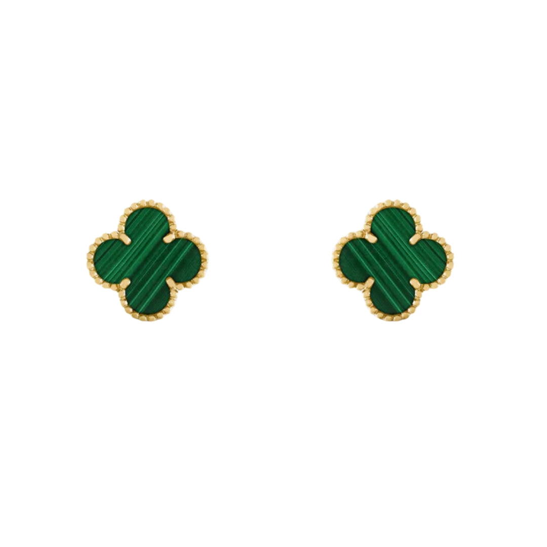 Fortune Clover Earrings | Emerald