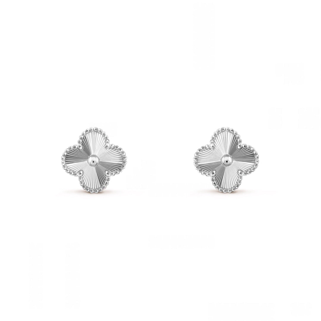 Fortune Clover Earrings | Silver