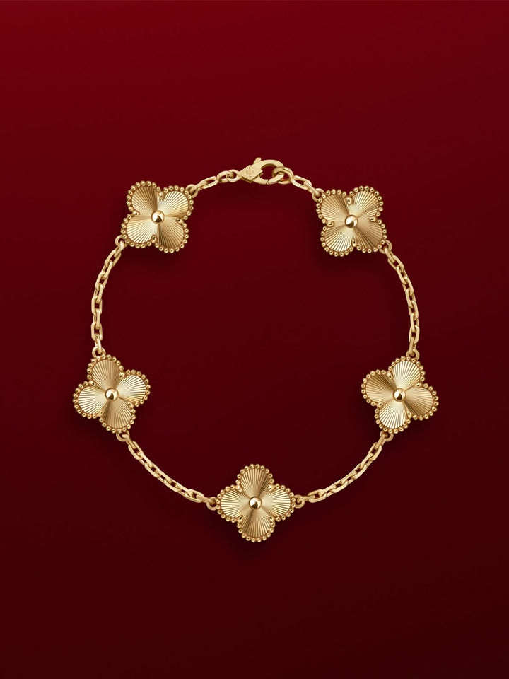 Fortune Clover Bracelet | Gold