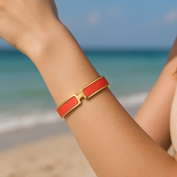 Amara Classique Bracelet | Orange & Gold