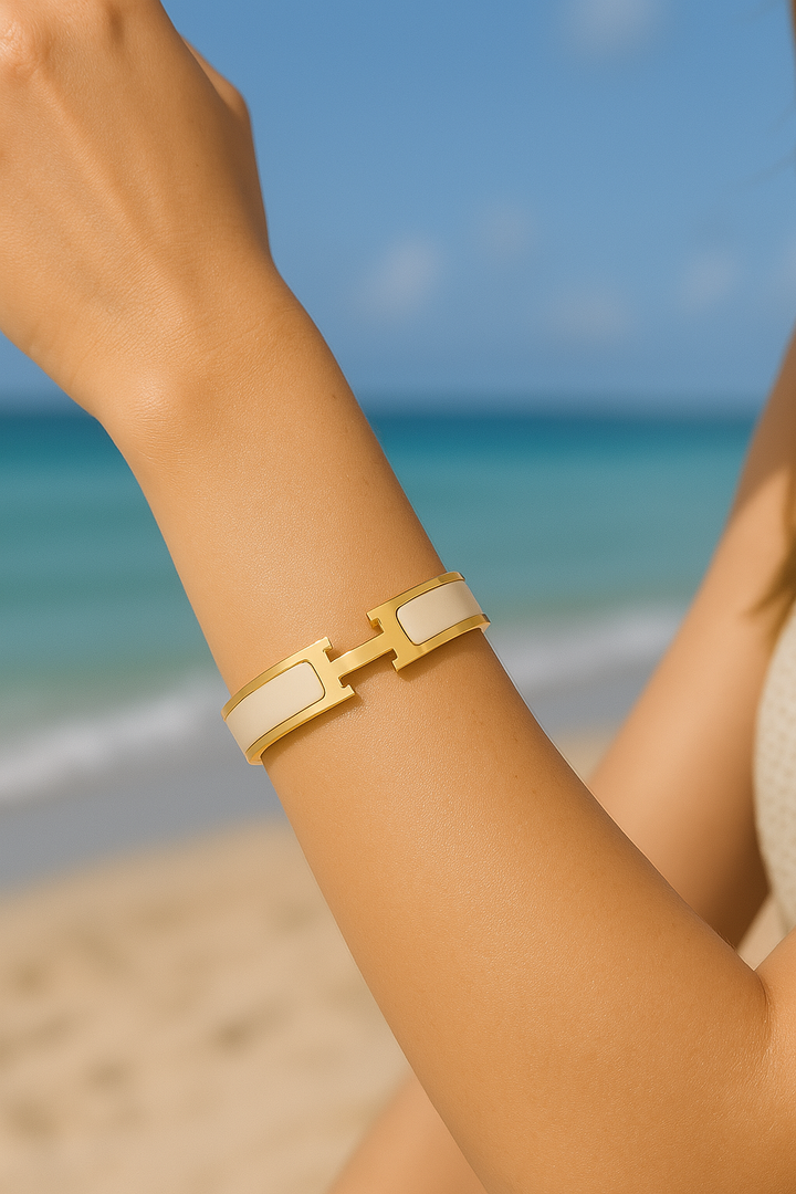 Amara Royale Bracelet | Beige & Gold