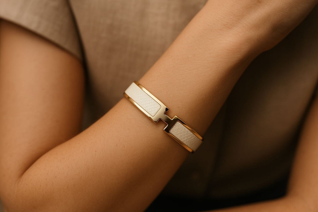 Amara Classique Bracelet | Beige & Gold