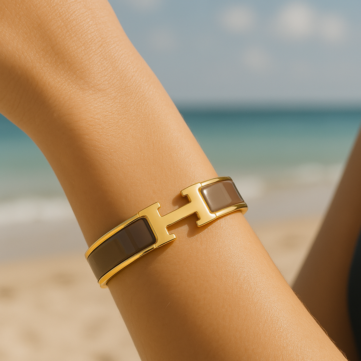 Amara Royale Bracelet | Brown & Gold