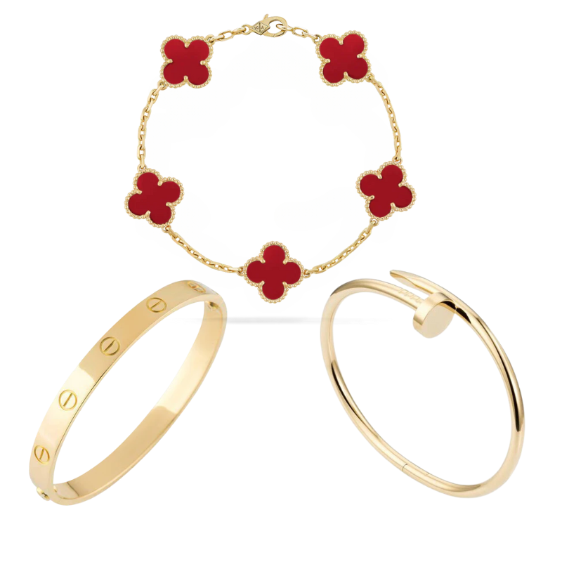 Stockholm Gold Red | Bracelet Set